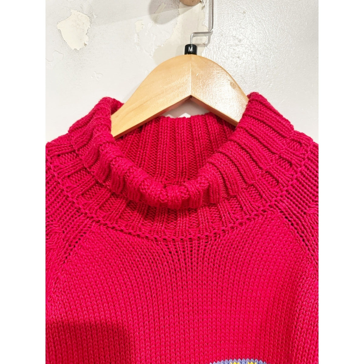 Hanna Andersson Red Patterned Turtleneck Sweater - Medium