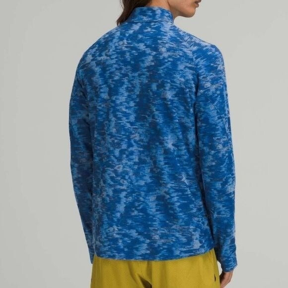 Lululemon Men's Surge Warm 1/2 Zip Data Rush Mineral Blue - Small