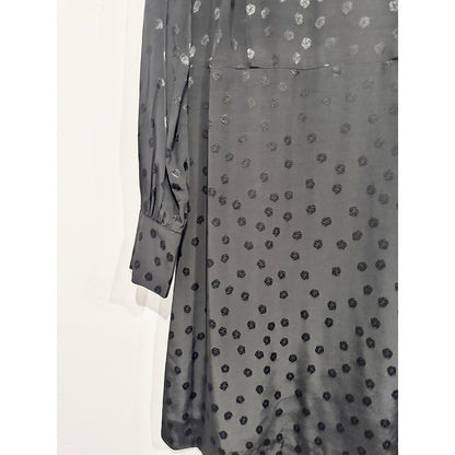 NWT J.Crew Shift Dress in Black Jacquard Floral Dot - 2