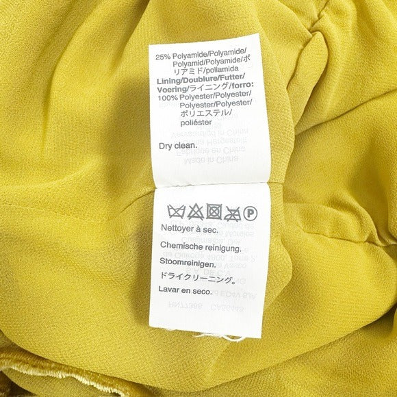 J.Crew Mustard Yellow Velvet Faux Wrap Top - 4