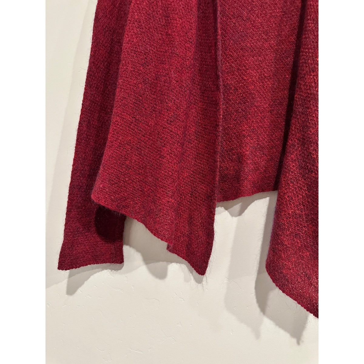 Eileen Fisher Open Front Draped Cardigan in Burgundy - Petite Small