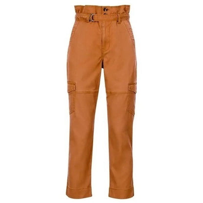 Cabi Brown Paper Bag Belted Cargo Pants - 6