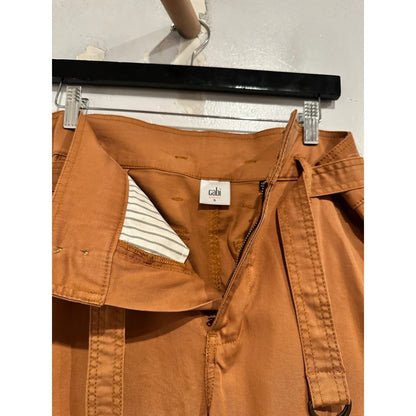 Cabi Brown Paper Bag Belted Cargo Pants - 6