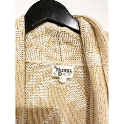 Show Me Your Mumu Nevada Sweater Brown Fringe Cardigan - Medium