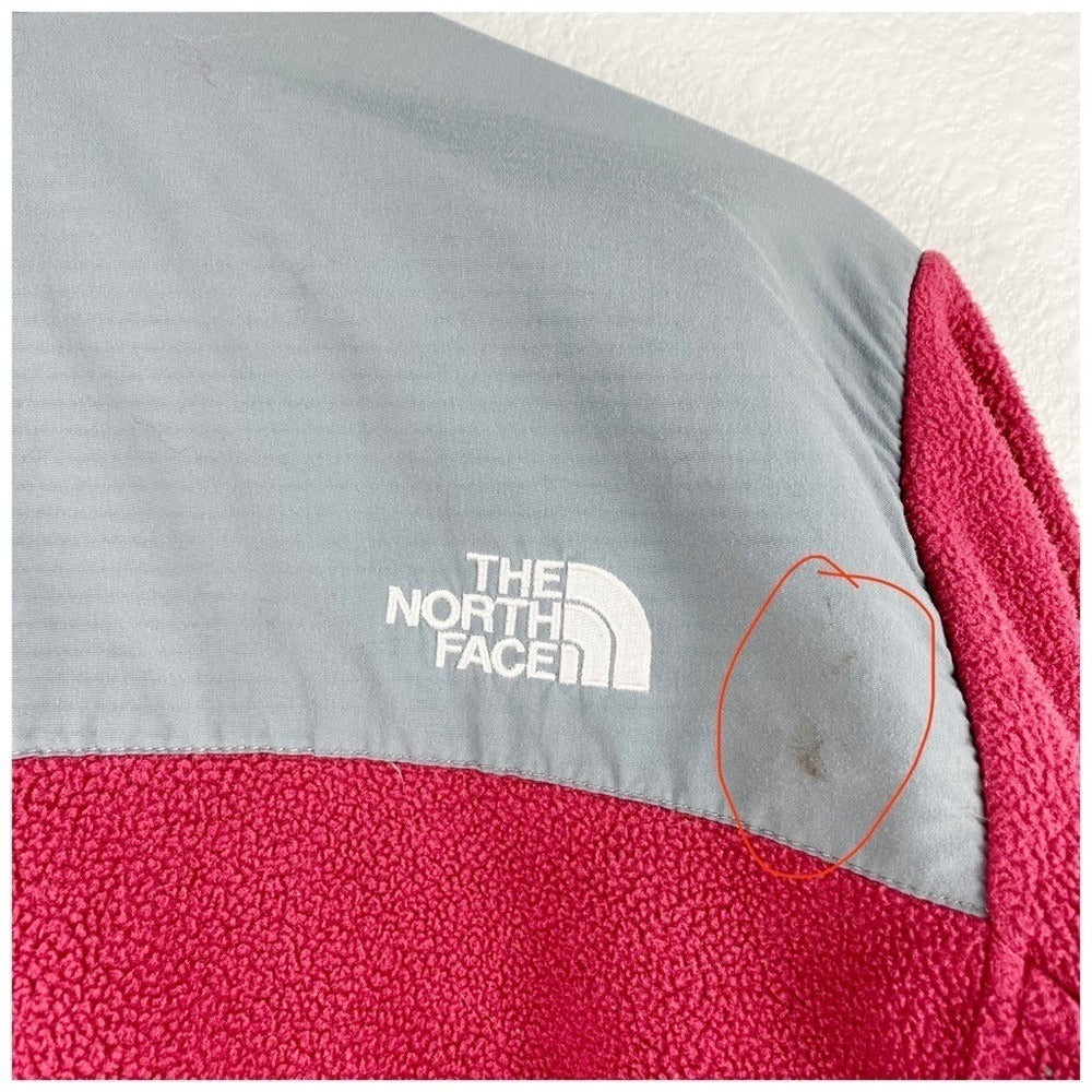The North Face‎ Retro Gray/Red Vintage Fleece Jacket - Medium