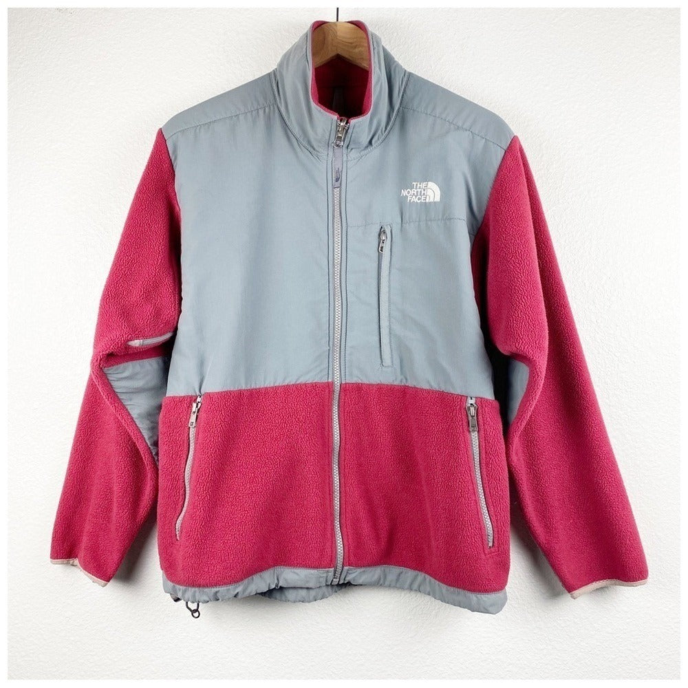 The North Face‎ Retro Gray/Red Vintage Fleece Jacket - Medium