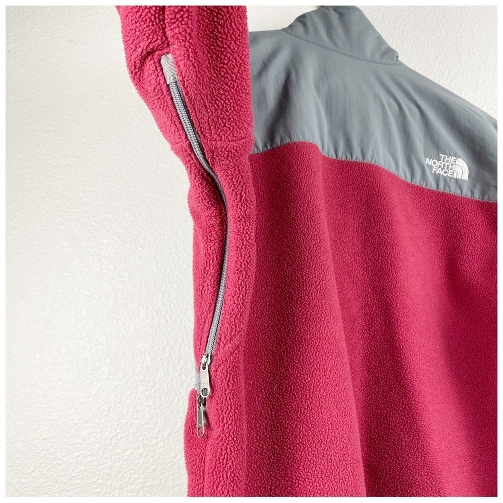 The North Face‎ Retro Gray/Red Vintage Fleece Jacket - Medium