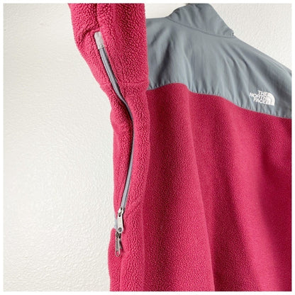 The North Face‎ Retro Gray/Red Vintage Fleece Jacket - Medium