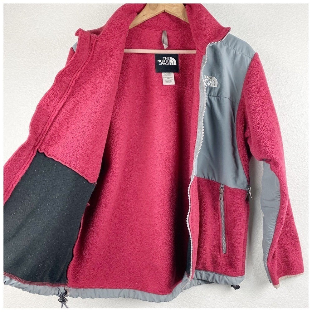 The North Face‎ Retro Gray/Red Vintage Fleece Jacket - Medium