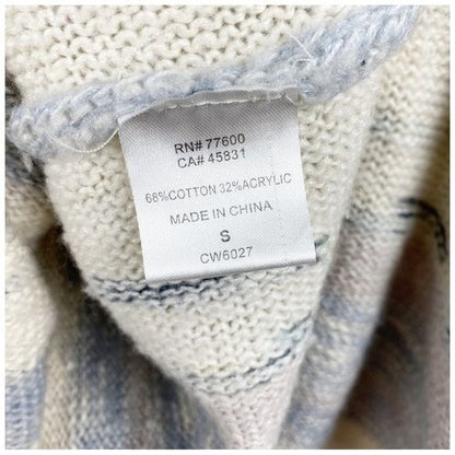 Chaser Pastel Striped Tunic Sweater - Small