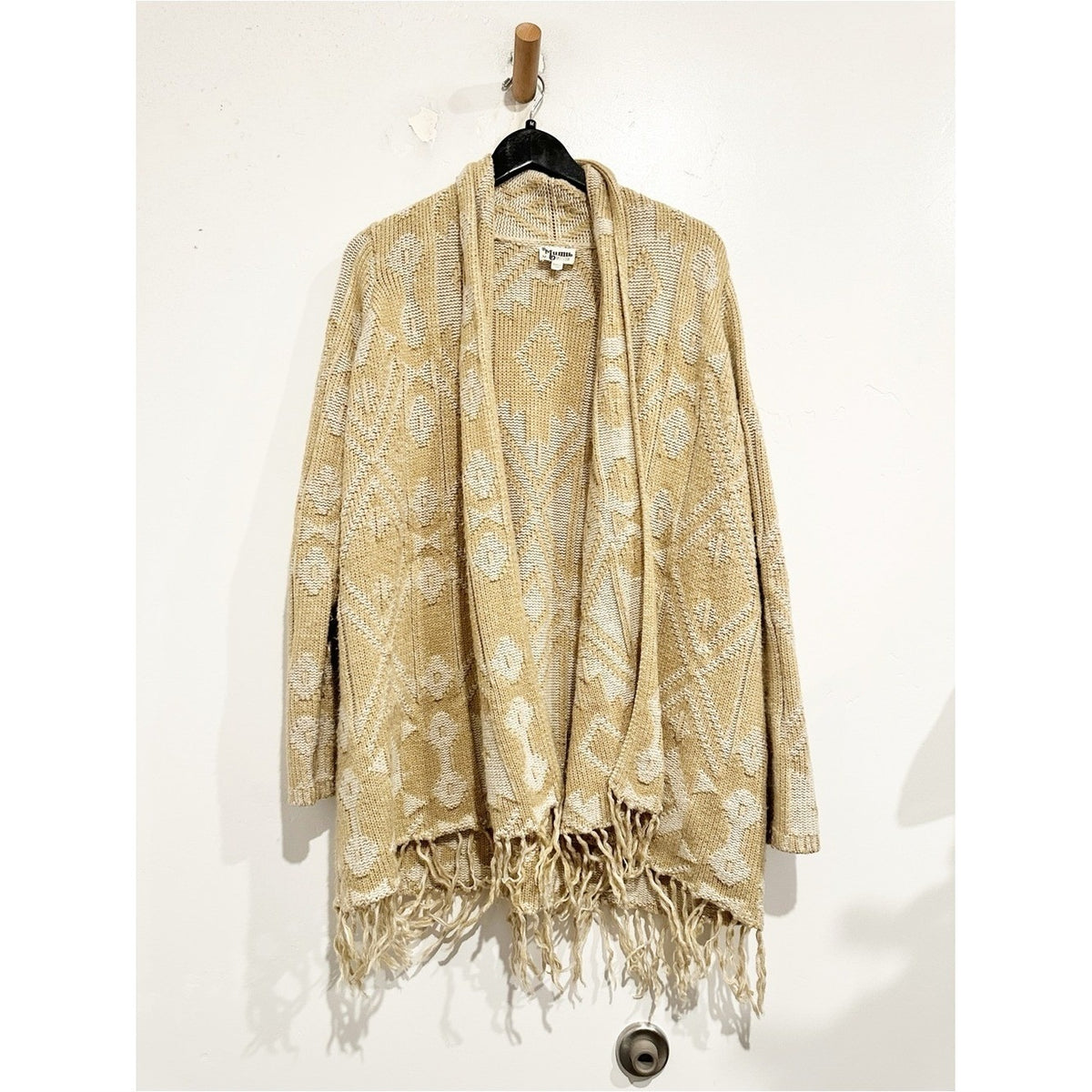 Show Me Your Mumu Nevada Sweater Brown Fringe Cardigan - Medium
