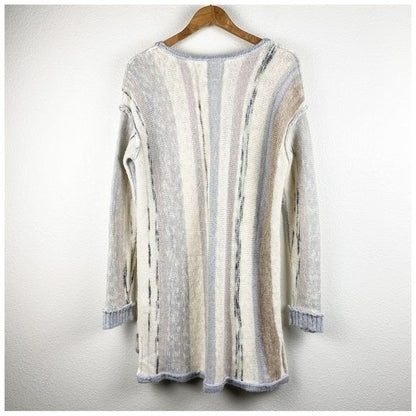 Chaser Pastel Striped Tunic Sweater - Small