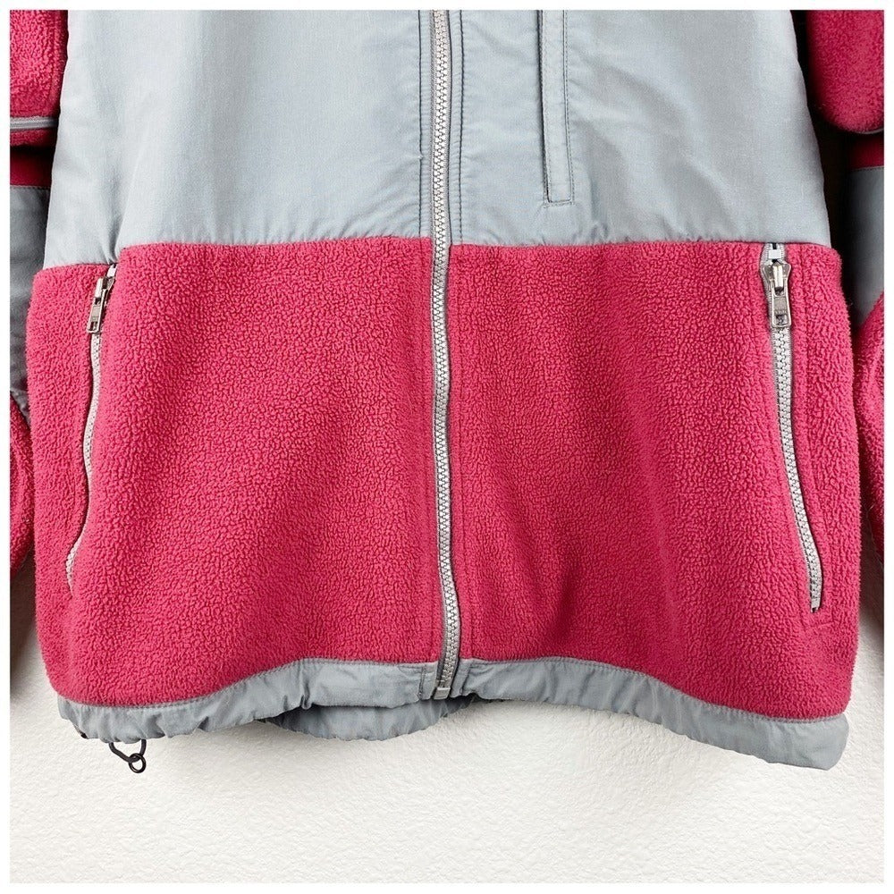 The North Face‎ Retro Gray/Red Vintage Fleece Jacket - Medium