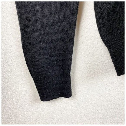 1901 Black Wool Cashmere Blend Sweater - Large