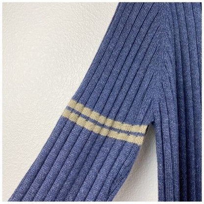 Bugle Boy Vintage Y2K Blue Mock Neck Sweater‎ - XL