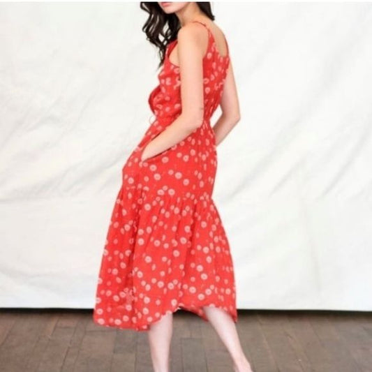 Trovata Birds of Paradise Red Dandelion Dress Size Medium
