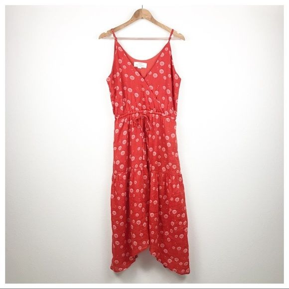 Trovata Birds of Paradise Red Dandelion Dress Size Medium