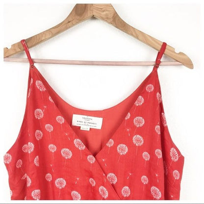 Trovata Birds of Paradise Red Dandelion Dress Size Medium