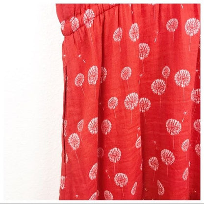 Trovata Birds of Paradise Red Dandelion Dress Size Medium