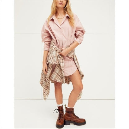 NWT Free People Taia Dress in Pink - XS