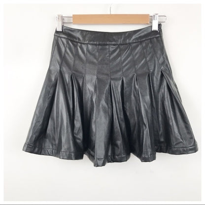 Princess Polly Pleated Faux Leather Skirt - 2