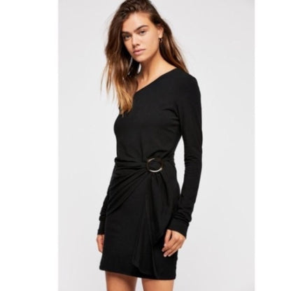 NWT Free People Frankie Mini Dress in Black - XS