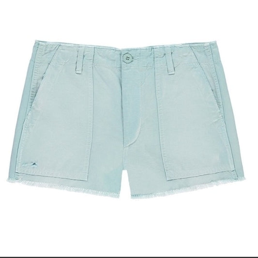 NWT Anthropologie AMO Army Linen Blend Shorts - 32