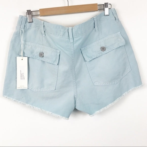 NWT Anthropologie AMO Army Linen Blend Shorts - 32