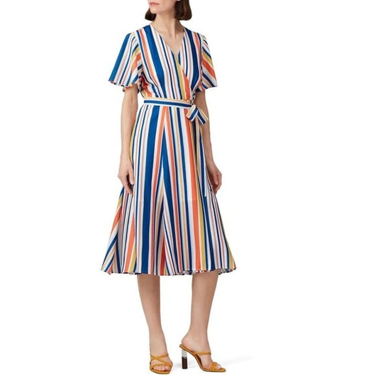 Slate & Willow Riviera Stripe Wrap Dress - XS