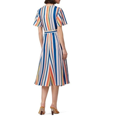 Slate & Willow Riviera Stripe Wrap Dress - XS