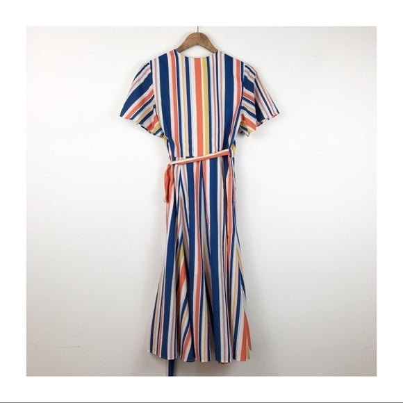 Slate & Willow Riviera Stripe Wrap Dress - XS
