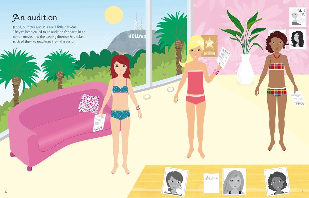 Usborne Sticker Dolly Dressing Movie Stars