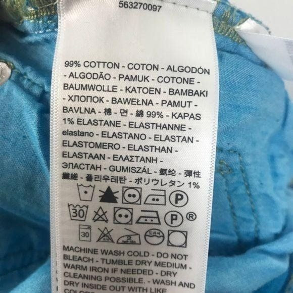 $$ Levi's 501 Denim Shorts In Tango Overdye Turquoise Size 29