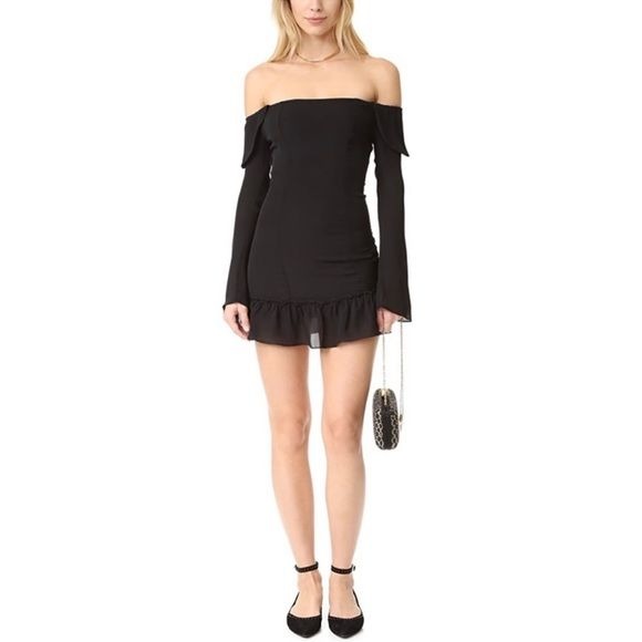 Stone Cold Fox Elsa Silk Mini Dress in Black Size 2/Medium