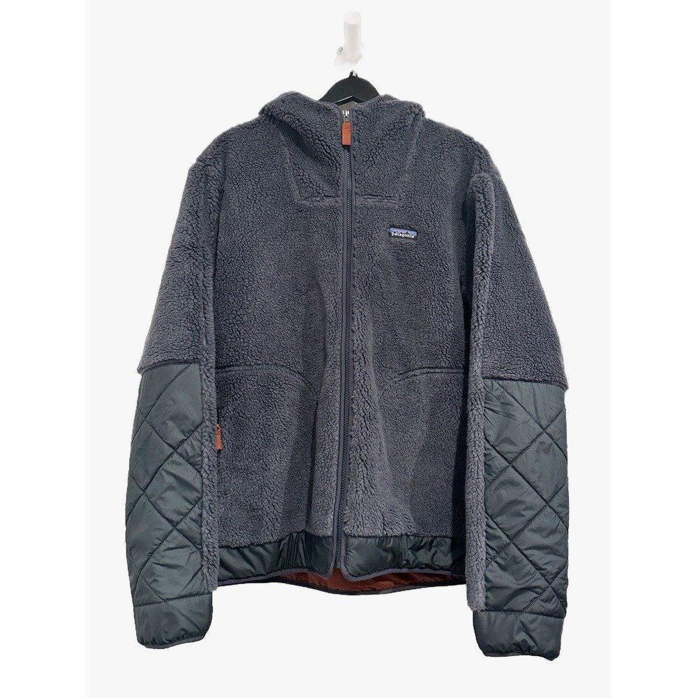 Patagonia Recycled Sherpa Hoody in Smolder Blue - Large