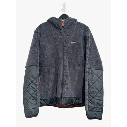Patagonia Recycled Sherpa Hoody in Smolder Blue - Large