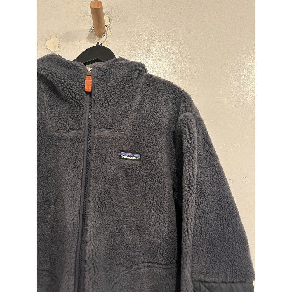 Patagonia Recycled Sherpa Hoody in Smolder Blue - Large