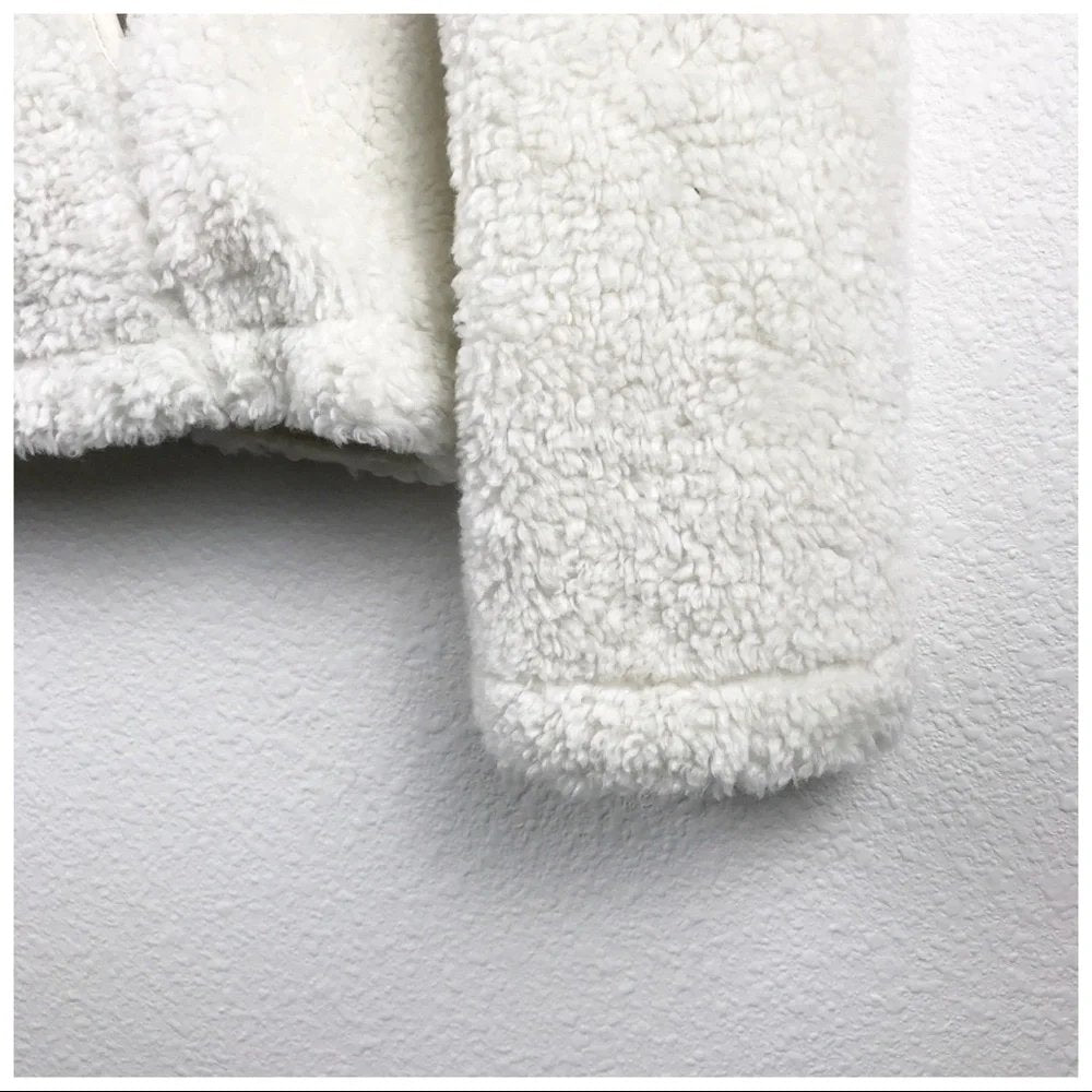 Prana Good Luxe Quilted White Shearling Jacket - XL