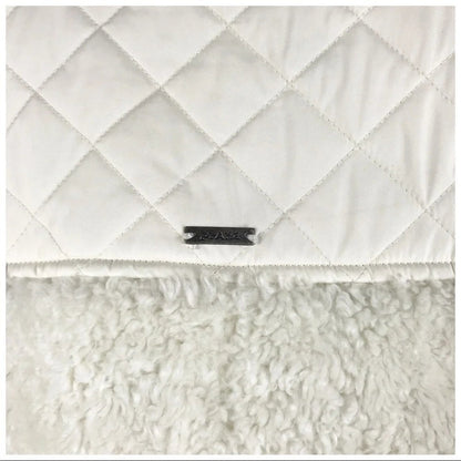 Prana Good Luxe Quilted White Shearling Jacket - XL