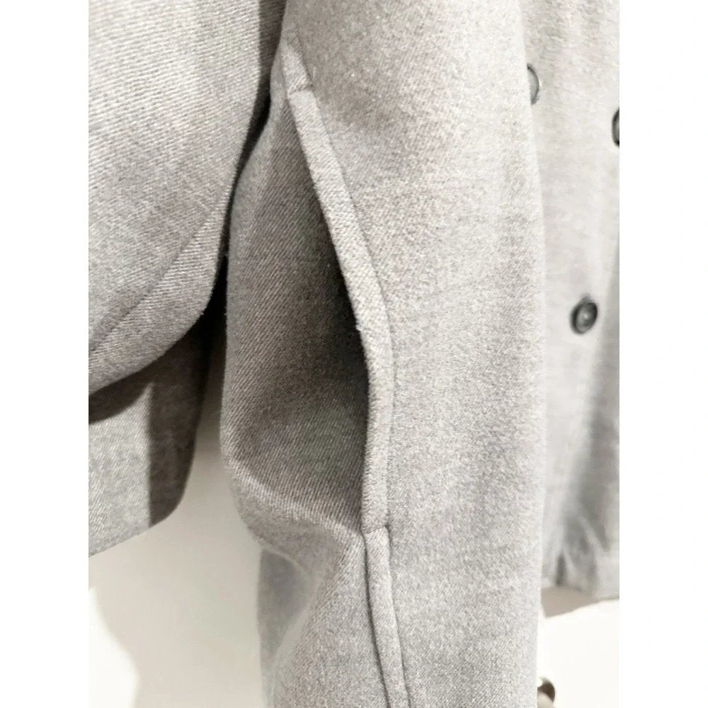 Free People Hannah Slouchy Oversized Blazer in Gray - Large