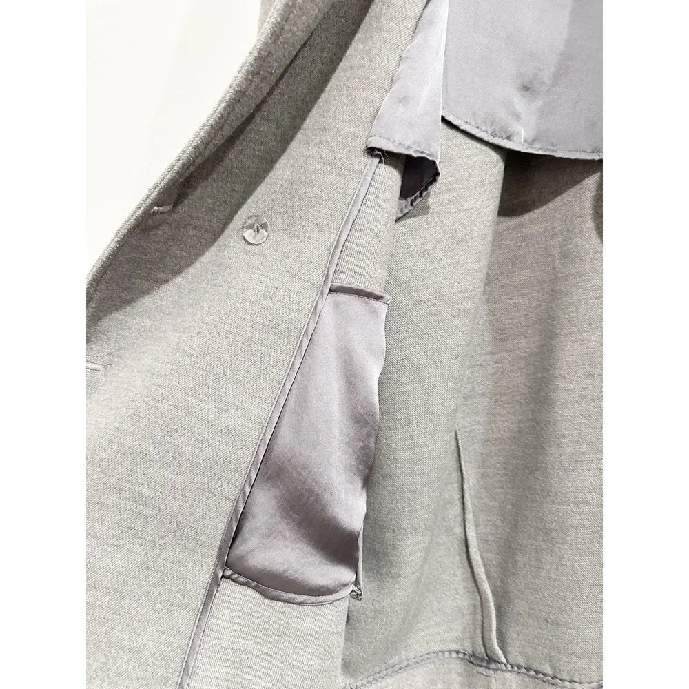 Free People Hannah Slouchy Oversized Blazer in Gray - Large