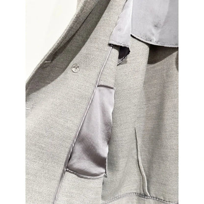 Free People Hannah Slouchy Oversized Blazer in Gray - Large