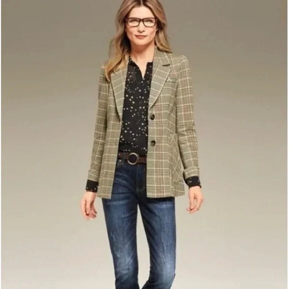 CAbi Pastime Plaid Blazer - 4