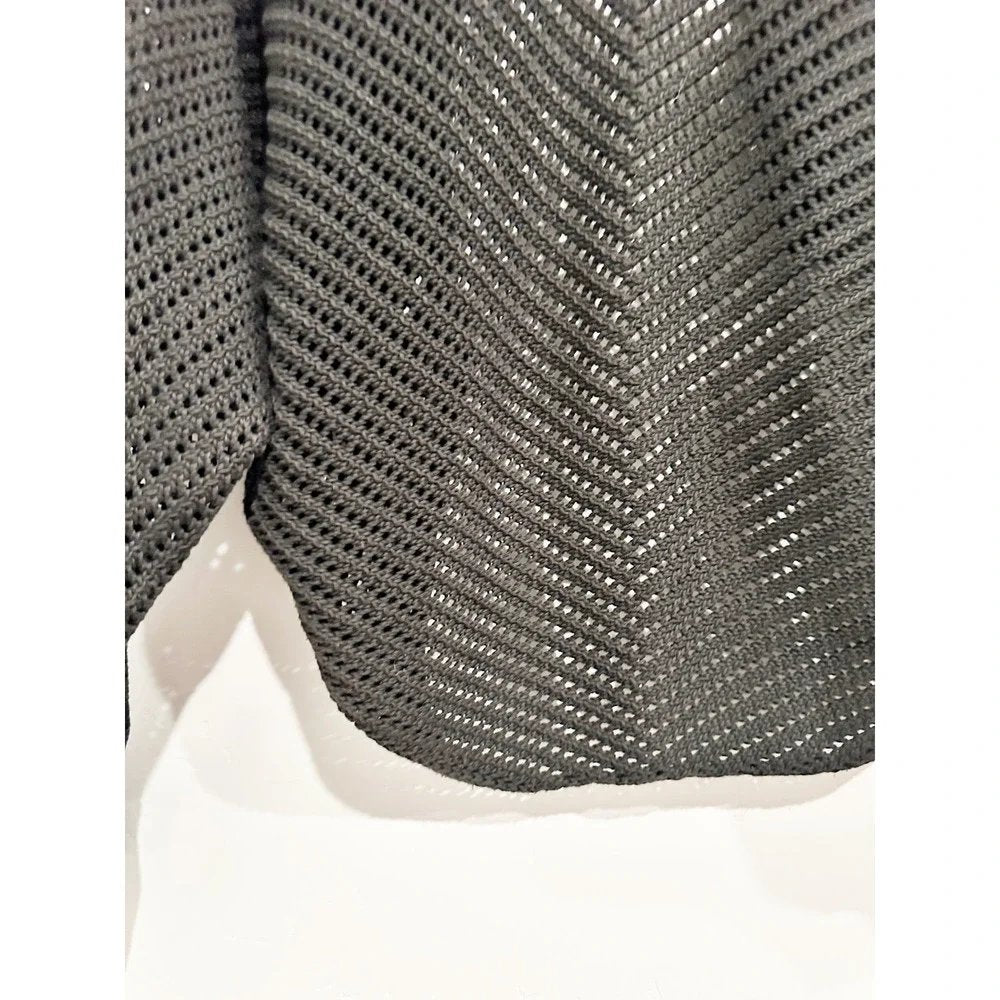 Magaschoni Black Open Knit Cardigan