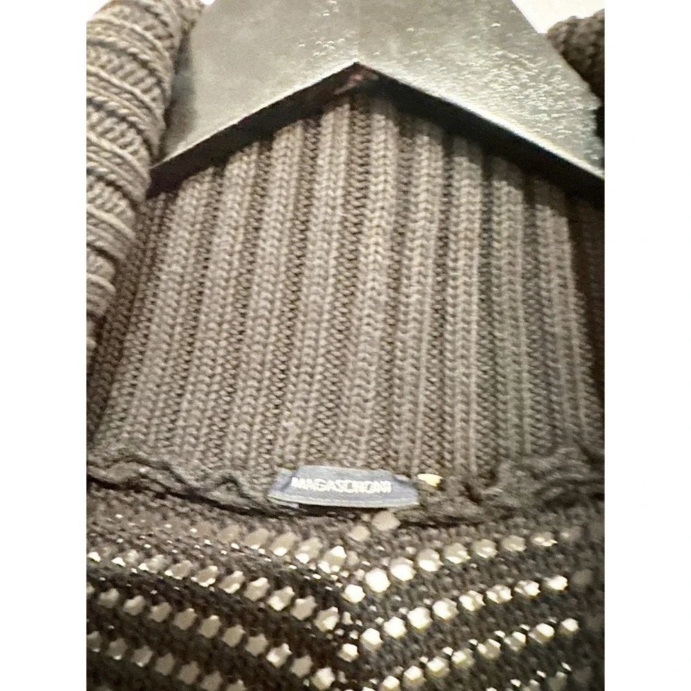 Magaschoni Black Open Knit Cardigan