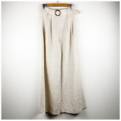 NWT Saroka Dahlia Linen Pant in Natural Size 6