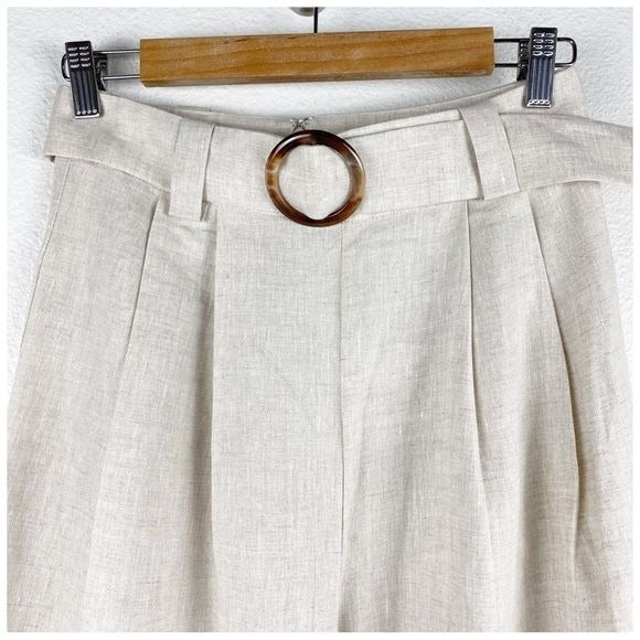 NWT Saroka Dahlia Linen Pant in Natural Size 6