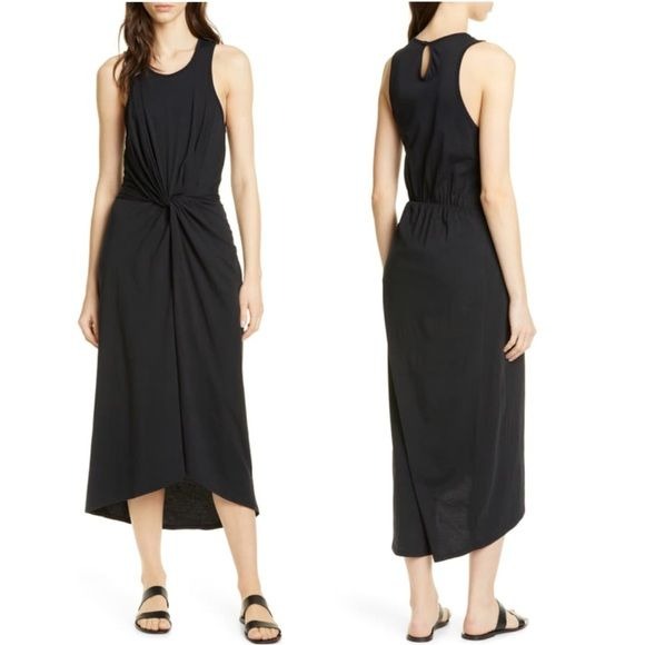 Joie Seamour Twist Front Midi Dress Size XXS