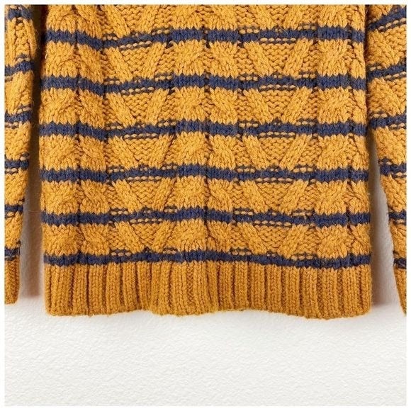 Bonpoint Brown/Navy Striped Chunky Sweater Size 6