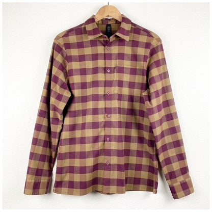 Lululemon Mason’s Peak Flannel in Check Plaid Mini Dark‎ Adobe Frontier - Small